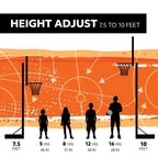 60 In. Tempered Glass Mammoth Bolt down Basketball Hoop