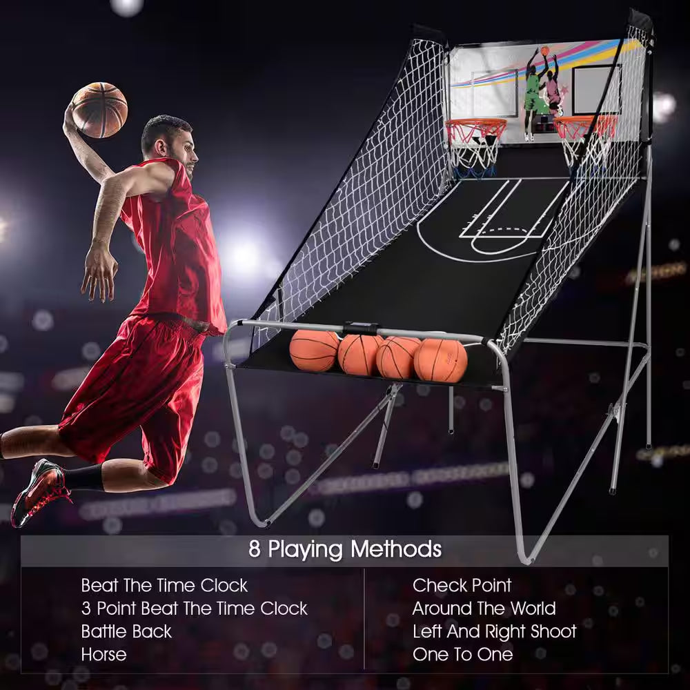 Double Shot Electronic Basketball Game with 4 Balls