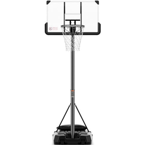 44In Basketball Hoop 7.5 Ft to 10 Ft Height Upgrade Large Base Portable Basketball Goal System with Quick Adjustment for Full Range of Players Indoor Outdoor Use