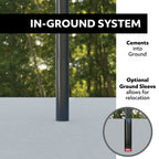 1008  44-Inch Adjustable Inground Basketball Hoop with Shatterproof Fusion Backboard, All-Weather Net, and Classic Steel Rim