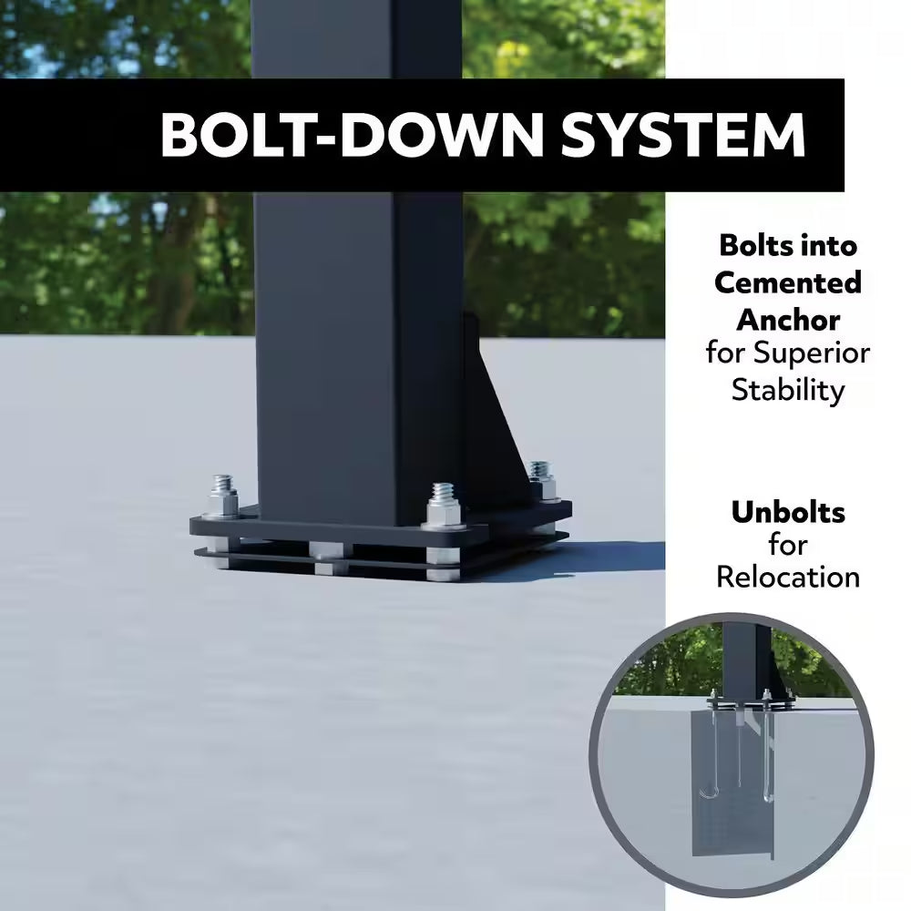 Mammoth Bolt down Basketball Hoop (54 In. Tempered Glass)