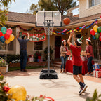 44In Basketball Hoop 7.5 Ft to 10 Ft Height Upgrade Large Base Portable Basketball Goal System with Quick Adjustment for Full Range of Players Indoor Outdoor Use