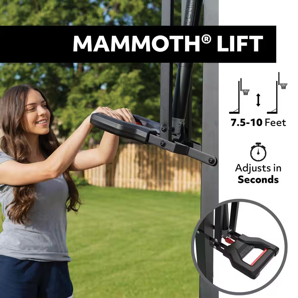 Mammoth Bolt down Basketball Hoop (54 In. Tempered Glass)