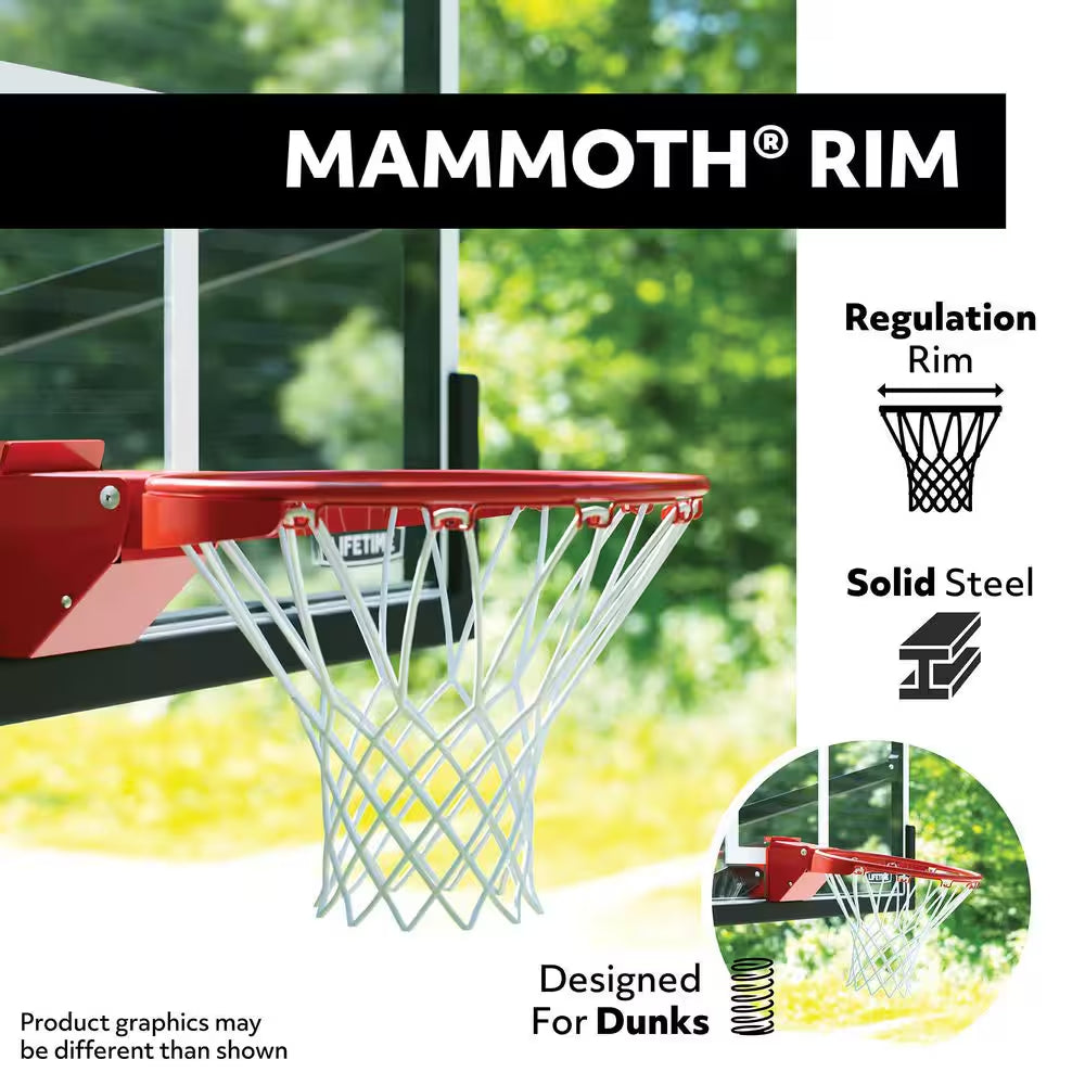 Mammoth Bolt down Basketball Hoop (54 In. Tempered Glass)