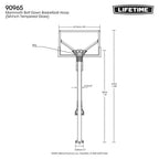 Mammoth Bolt down Basketball Hoop (54 In. Tempered Glass)