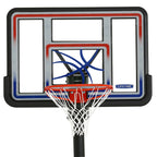 1008  44-Inch Adjustable Inground Basketball Hoop with Shatterproof Fusion Backboard, All-Weather Net, and Classic Steel Rim