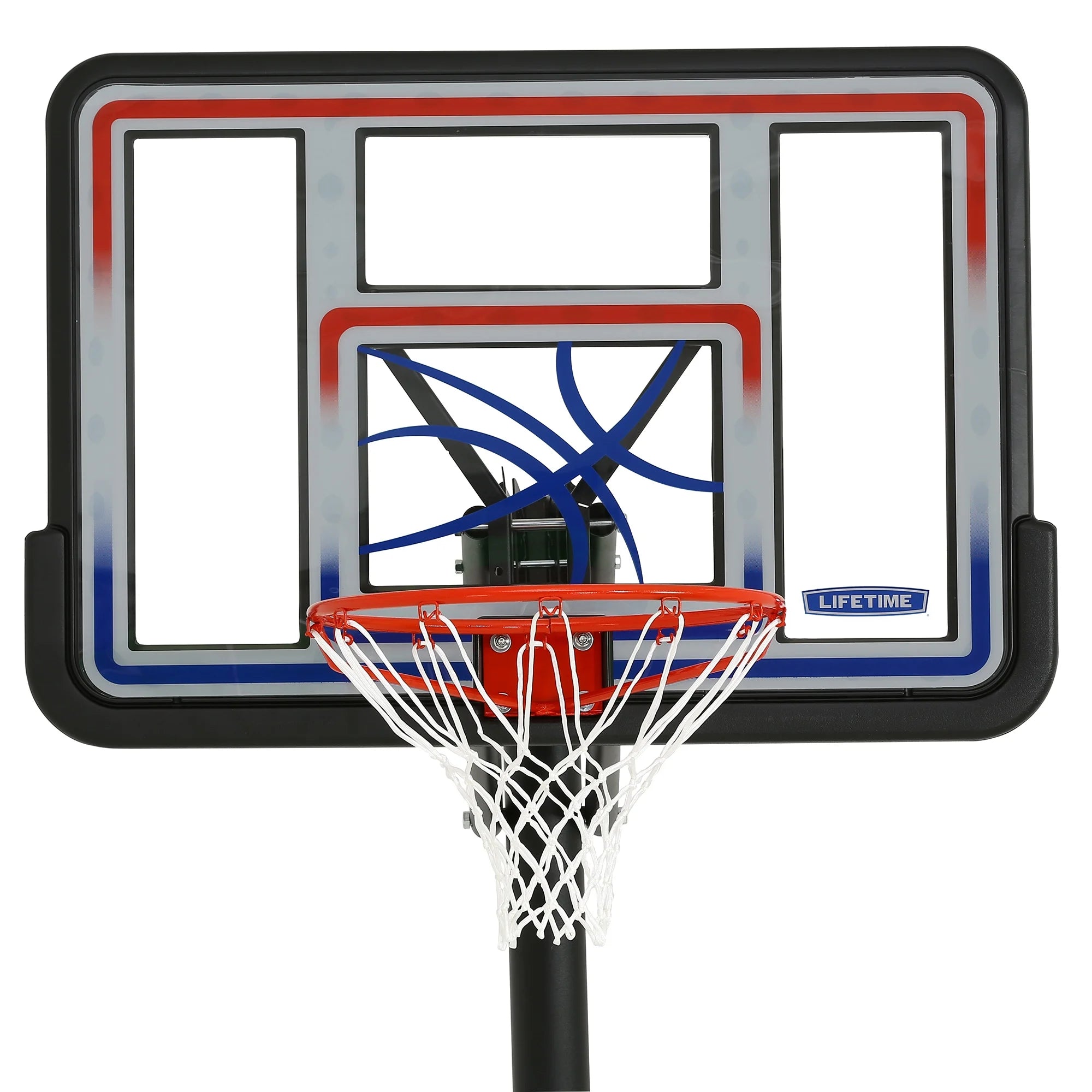 1008  44-Inch Adjustable Inground Basketball Hoop with Shatterproof Fusion Backboard, All-Weather Net, and Classic Steel Rim